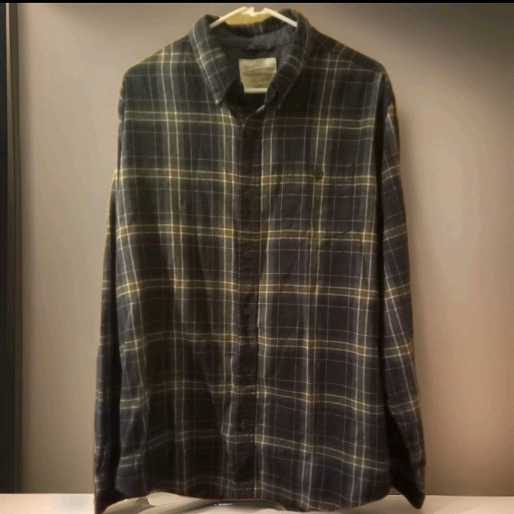 Weatherproof Vintage Long Sleeve  Plaid Flannel Shirt Blue Men's Sz XL - Picture 6 of 6